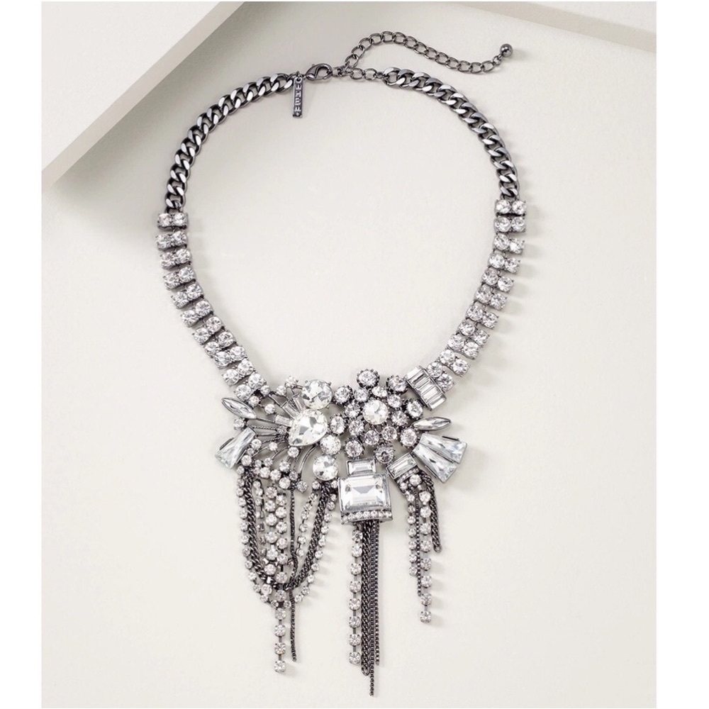WHBM CRYSTAL DROP FRINGE NECKLACE - Picture 2 of 2